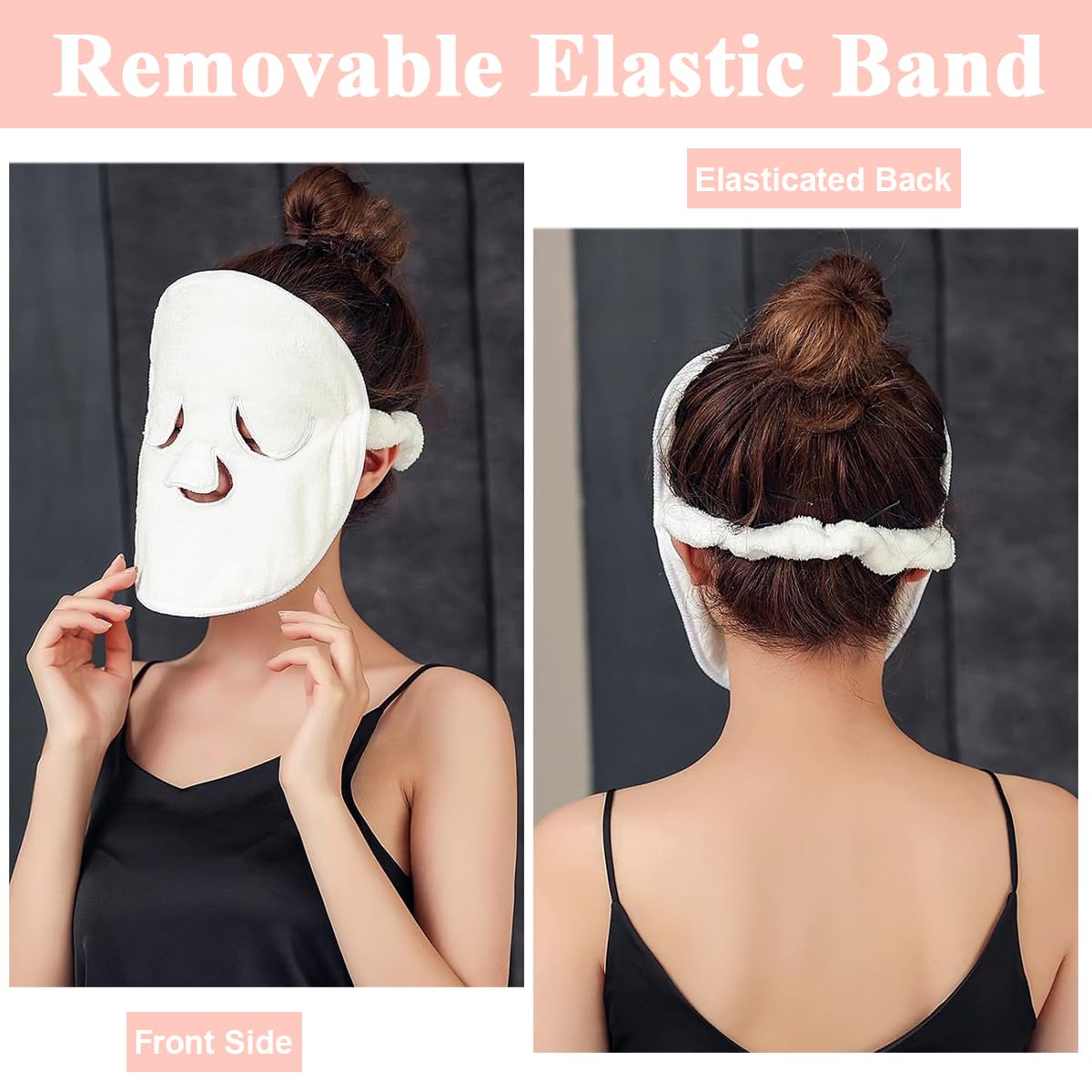 MAYCREATE 2Pcs Reusable Face Towel Mask Cold Hot Compress Facial Steamer Towel Moisturizing Masks Skin Care Spa Towels for Facial Facial Steamer Mask for Women Girls MAYCREATE 2Pcs Reusable Face Towel Mask Cold Hot Compress Facial Steamer Towel Moisturizing Masks Skin Care Spa Towels for Facial Facial Steamer Mask for Women Girls